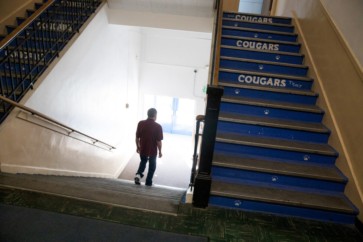 A student in White Pine Middle School on Tuesday, Oct. 15, 2019. (Jeff Scheid/The Nevada Independent).